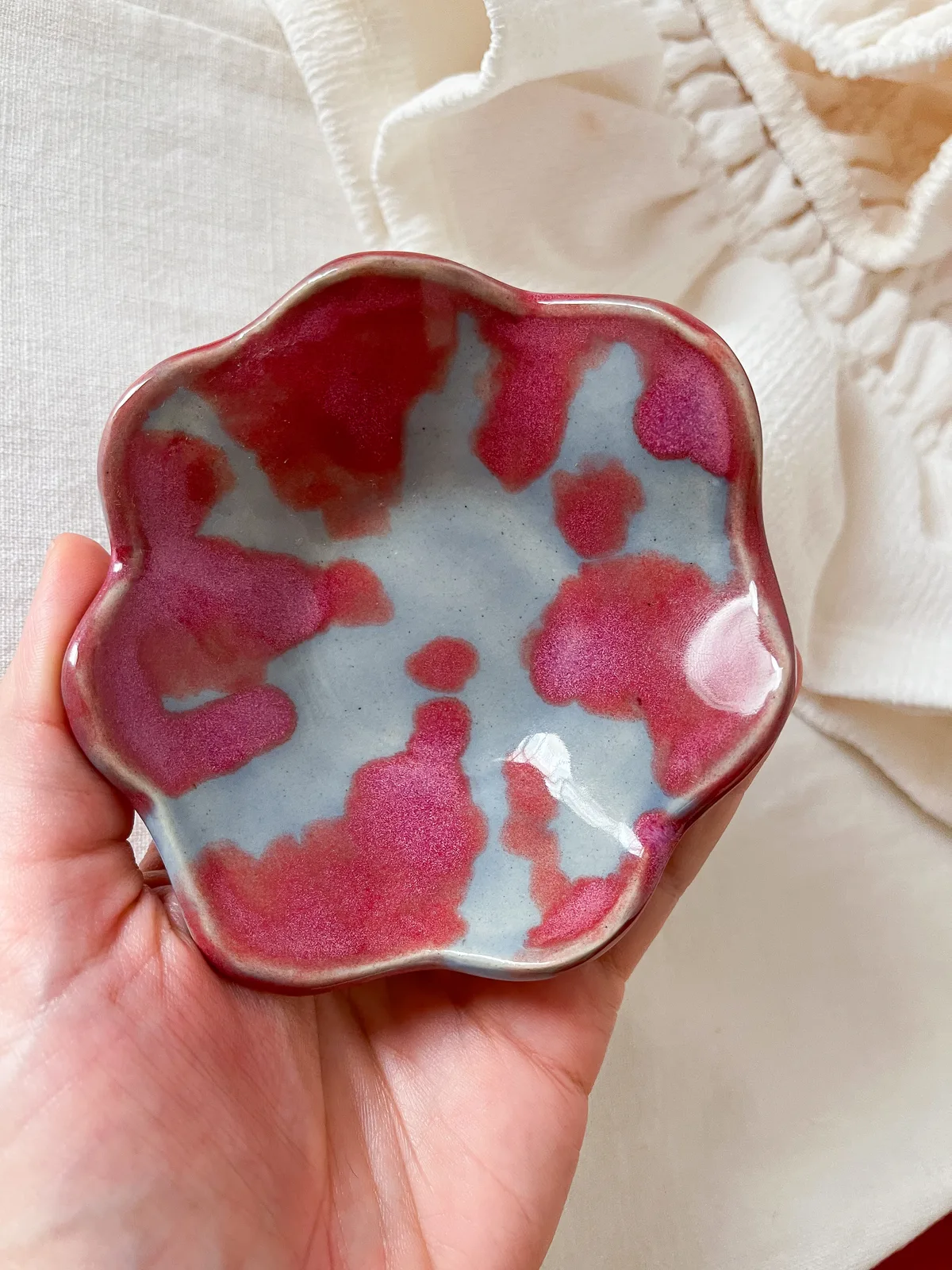 Porta Joias Orgânico - Rosa/Azul