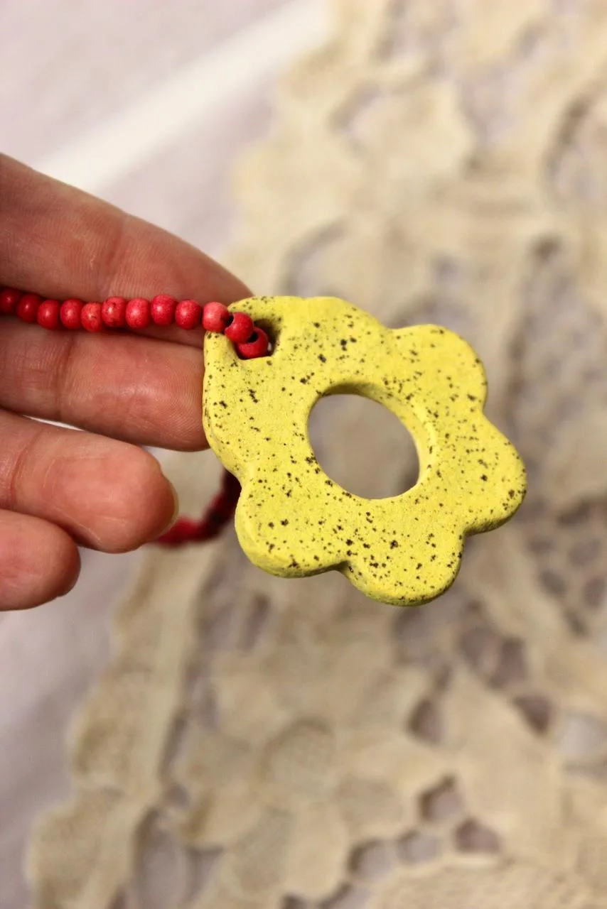 Pingente Flor M - Amarelo 3