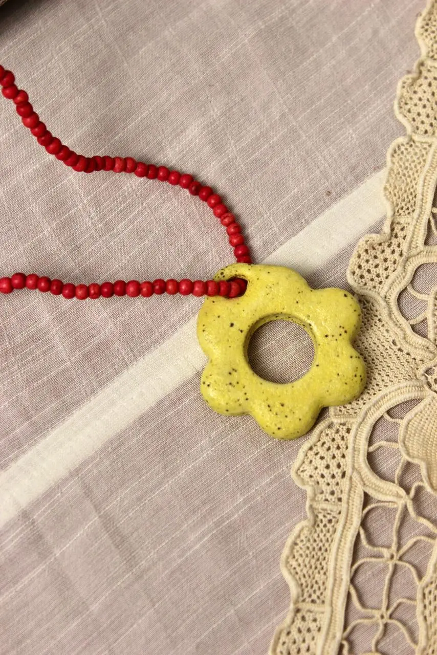 Pingente Flor M - Amarelo 5